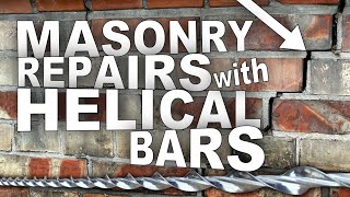 MASONRY REPAIRS WITH HELICAL BARS Spiral Anchor  AnkerBau mortar  Cracked Wall fix [upl. by Aerehs]