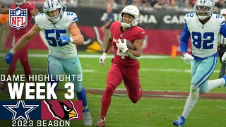 Dallas Cowboys vs Arizona Cardinals Game Highlights  NFL 2023 Week 3 [upl. by Derrej384]