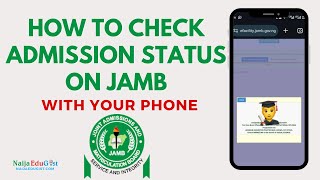 How To Check Admission Status on JAMB Portal efacility  How To Accept Admission on JAMB CAPS 2024 [upl. by Eadahs195]