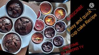 Easy and quick cup cake RecipeAgbons Tv [upl. by Zacarias]