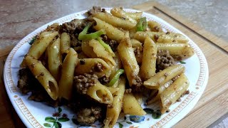 keema pasta recipe How to make keema pasta at home  pasta recipe by cooking time with Anuu [upl. by Rehpotsrihc]