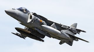 Harrier Jet Plane standing in the air  Vertical Takeoff and Landing of the AV8B Harrier HD [upl. by Edmonds]