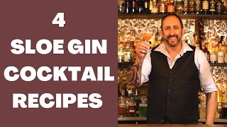 4 Delicious Sloe Gin Cocktail Recipes Lets Talk Drinks [upl. by Kaela952]