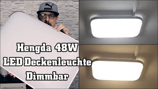 Hengda 48W LED Deckenleuchte Dimmbar  Deckenlampe  Tageslichtlampe mit Fernbedienung [upl. by Beverley]