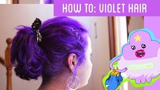 How to get Violet hair  with bleaching Tutorial [upl. by Ahseirej]