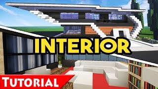 Minecraft Modern House Interior Design Tutorial  How to Make  Modern House 6  19 [upl. by Eimrej]