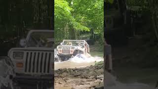 Jeep Wrangler YJ deep water crossing Coalmont OHV Park [upl. by Ardeen]