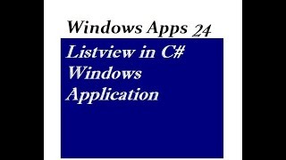 Listview in C Windows Application [upl. by Llenyaj]