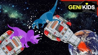 ▶Genikids Dino Movie◀ 24 HELP Dinosaurs in Space  Dinosaurs Short Cartoon for Kids [upl. by Jecon17]