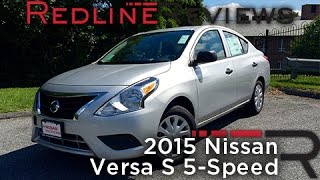 2015 Nissan Versa S 5Speed Review Walkaround Exhaust amp Test Drive [upl. by Brightman]