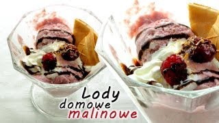 Domowe Lody Malinowe  smaczneprzepisypl [upl. by Atinev187]