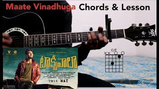 Maate Vinadhuga song Taxiwaala Movie  Chords  lesson  cover  tabs  guitar  cover [upl. by Eelirem]