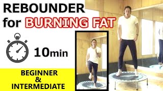 【10min Rebounder WORKOUT】For Weight Loss amp Burning Fat  Trampoline Exercise [upl. by Alane]