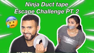 Ninja Duct Tape Escape Challenge PART 2 [upl. by Nereil]