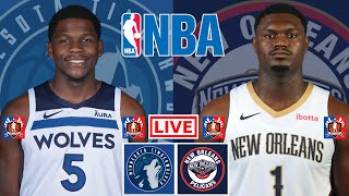 Timberwolves  Pelicans NBA Live Scoreboard 2023 [upl. by Skelly]