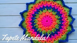 Tapete o Individual Mandala Tejido a Crochet  Paso a Paso [upl. by Nallac]