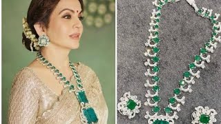 Nita Ambanis Stunning Emerald Necklace at Anant Ambanis WeddingDisha Edits [upl. by Dami]