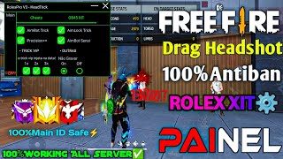 OB45 Update ROLEX VIP PANEL🔥Free fire 100Antiban Drag Headshot Rank Working Mobile  New Sensi Hack [upl. by Idnew]