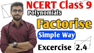 Factorise class 9 polynomials  Class 9 Maths Polynomials  NCERT Class 9 Polynomials exercise 24 [upl. by Anaeda705]