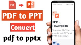 how to convert pdf to ppt in mobile for free  pdf ko ppt me kaise convert karen [upl. by Anirbac]