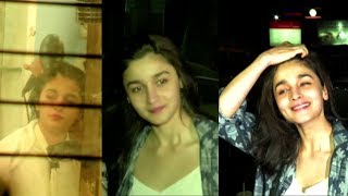 Alia Bhatt Shows Off Her New Hairstyle Ouside Kromakay Salon in Juhu [upl. by Nylleoj643]