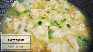 Sup Wantan Ayam Resepi  Chicken Wonton  Dumpling Soup Recipe [upl. by Edmanda]