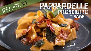 The Intense Flavors of Pappardelle with a crispy sage and prosciutto topping [upl. by Bates]