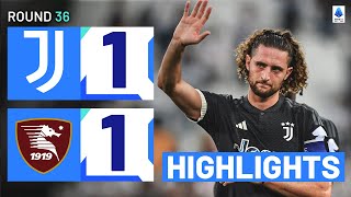 JUVENTUSSALERNITANA 11  HIGHLIGHTS  Rabiot Rescues A Point In Stoppage Time  Serie A 202324 [upl. by Nitsid]