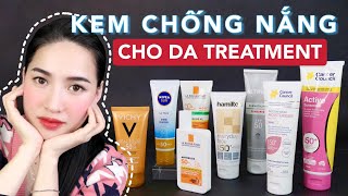 Phần 1 8 KEM CHỐNG NẮNG MẠNH CHO DA ĐANG TREATMENT AHA BHA RETINOL TRETINOIN [upl. by Colwell]