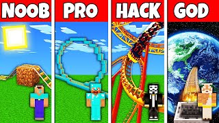 Minecraft Battle NOOB vs PRO vs HACKER vs GOD ROLLERCOASTER BUILD CHALLENGE in Minecraft [upl. by Einal105]