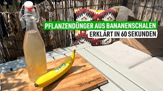 Bananenschalen als Dünger für Deine Pflanzen 🍌 Natürlichen Dünger selber machen [upl. by Akcirret]