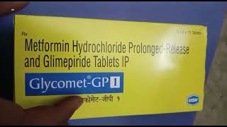 GlycometGP1 Tablet  Metformin Hydrochloride ProlongedRelease and Glimepiride Tablets IP Glycomet [upl. by Hsreh580]