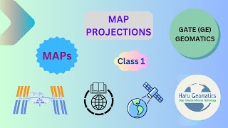 Gate GE 2024  Maps Class 1 Map Projections Cylindrical Conical and Azimuthal Projections gate [upl. by Leak]