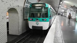 MF77  Arrêt à la station Bonne Nouvelle sur la ligne 8 du métro parisien [upl. by Ycul]