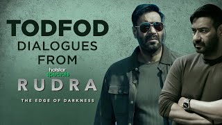 Todfod Dialogues From Hotstar Specials Rudra  Ajay Devgn  DisneyPlus Hotstar [upl. by Fallon257]