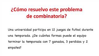 ¿Cómo resuelvo este ejercicio de combinatoria [upl. by Cointon]