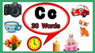 Letter c Words for kids Words start with cc wordsc letter words c for words [upl. by Yaner]