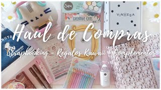 🛍 HAUL de COMPRAS Scrapbooking  Regalos Kawaii  Complementos [upl. by Pollerd846]