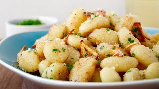 Quick Gnocchi with Crispy Garlic [upl. by Adnoloy]