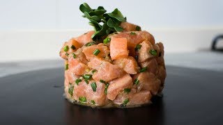 Salmon Tartare  How to make  Wasabi Salmon Tartare [upl. by Guido393]