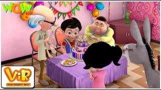 Vir The Robot Boy  Hindi Cartoon For Kids  Vir ka birthday  Animated Series Wow Kidz [upl. by Ahsiekan231]