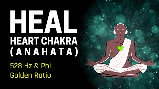 528 Hz  Relaxing Heart Chakra Healing with Phi  Golden Ratio  Majestic Freq MF144 [upl. by Culbert]