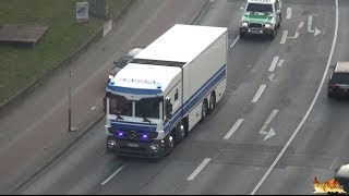 Neuer Werttransporter mit Polizei unterwegs auf der Stresemannstraße [upl. by Rheta]