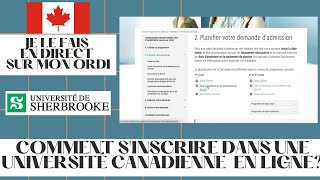 🇨🇦 JE VOUS MONTRE COMMENT SINSCRIRE EN LIGNE À LUNIVERSITÉ DE SHERBROOKE YaSarah [upl. by Jacobah]