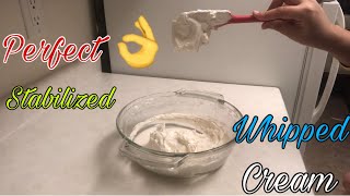 How to make stabilized whipped cream frosting for cake Decoration  with 1 secret ingredient [upl. by Heim]