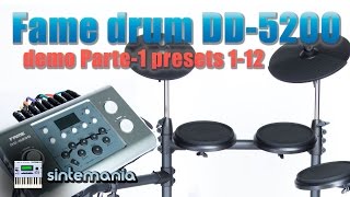 ➡️ BATERIA ELECTRONICA Fame DD5200 ➡️ DEMO SOUND Part 1 [upl. by Nij]