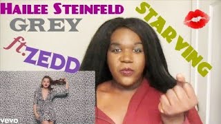 Hailee Steinfeld Grey Starving ft Zedd REACTION [upl. by Gargan215]