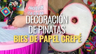 Decoración para PIÑATAS  BIES DE PAPEL CREPÉ 🪅 [upl. by Nairahcaz471]