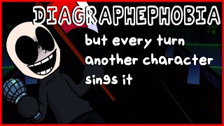 Diagraphephobia but every turn another character sings it Friday Night FunkinWii Funkin Vs Eteled [upl. by Namaj20]