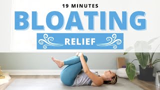 Bloating Relief  20 minutes gentle yoga to release gas and aid digestion [upl. by Nehtanhoj]